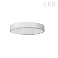 Dainolite 30W Led Flush Mount, Matte White With White Acrylic Diffuser NBO-1830LEDFH-MW